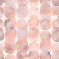 Gradient Mesh Watercolor Drawing Overlapping Round Shapes Seamless Pattern in Pastel Pink