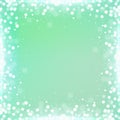 Gradient mint green square background with bokeh border