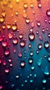 Gradient mixed colors backdrop adorned with delicate small raindrops