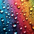 Gradient mixed colors backdrop adorned with delicate small raindrops