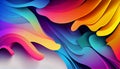 A gradient of mixed colors blend together unexpectedly to create a unique and dynamic abstract background, Generative AI, Royalty Free Stock Photo