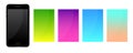 gradient mobile phone. Web ui design. Smartphone interface. Vector illustration. Stock image. Royalty Free Stock Photo
