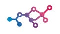 Gradient Molecular Structure Abstract Vector, Bio-Science Connect, vector design Generative AI Royalty Free Stock Photo