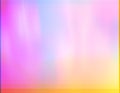 Gradient motion blue violet pink orange yellow overlay. Dreamy morning framed glam cute unicorn background