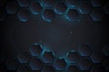 gradient neon hexagonal background vector design Royalty Free Stock Photo