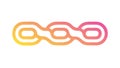 Gradient Orange Chain Link Icon: Warm Digital Connectivity, vector design Generative AI Royalty Free Stock Photo