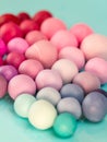 Gradient Pastel Pink Blue and Red Candy Balls