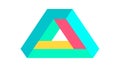 Gradient Penrose Triangle Vector, Dynamic Optical Illusion Art, vector design Generative AI Royalty Free Stock Photo