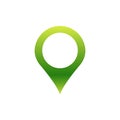 Gradient pin icon with green and yellow tones signifying location and navigation
