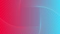 Gradient pink and blue background with swirl square