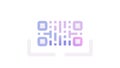 Gradient Pixelated QR Code Icon, Digital Scan & Data, vector design Generative AI Royalty Free Stock Photo