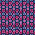 Gradient polka pink blue dots vector pattern
