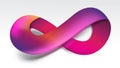 Gradient purple Infinity symbol. Implies to endless and continuous. EPS10, VECTOR, Illustration.