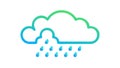 Gradient Rain Cloud Icon, Modern Weather Graphic, vector design Generative AI Royalty Free Stock Photo