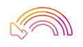 Gradient Rainbow Loop Arrow Icon Vector for Continuous Flow, vector design Generative AI Royalty Free Stock Photo