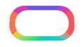 Gradient Rainbow Rounded Rectangle Frame, vector design Generative AI Royalty Free Stock Photo