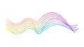 Gradient Rainbow Wave Vector Artwork, vector design Generative AI Royalty Free Stock Photo