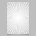 Gradient ray burst page template - vector brochure background graphic with striped rays Royalty Free Stock Photo