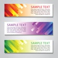 Gradient rectangle rainbow colorful vector banner
