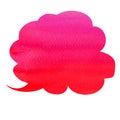 Gradient red and pink watercolor speech bubbles with clipping path on white background Royalty Free Stock Photo