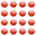 Gradient red round web UI buttons Royalty Free Stock Photo