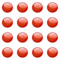 Gradient red round web UI buttons Royalty Free Stock Photo