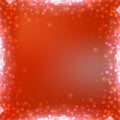 Gradient red square blank background with bokeh border Royalty Free Stock Photo