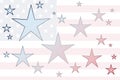 A gradient red white blue star shapes overlay american flag illustration Royalty Free Stock Photo