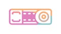 Gradient Retro Camcorder Icon Vector for Video & Media Design, vector design Generative AI Royalty Free Stock Photo