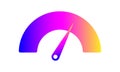 Gradient scale with arrow. The measuring device icon.