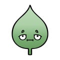 gradient shaded cartoon expressional leaf Royalty Free Stock Photo