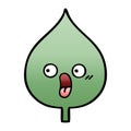 gradient shaded cartoon expressional leaf Royalty Free Stock Photo
