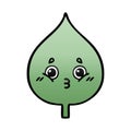 gradient shaded cartoon expressional leaf Royalty Free Stock Photo