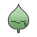 gradient shaded cartoon expressional leaf Royalty Free Stock Photo