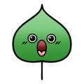 gradient shaded cartoon expressional leaf Royalty Free Stock Photo