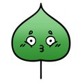 gradient shaded cartoon expressional leaf Royalty Free Stock Photo