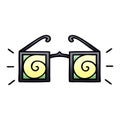 gradient shaded cartoon hypno glasses Royalty Free Stock Photo