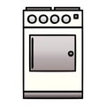 gradient shaded cartoon oven and cooker