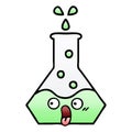 gradient shaded cartoon science beaker