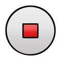 gradient shaded cartoon stop button