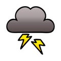 gradient shaded cartoon storm cloud Royalty Free Stock Photo