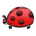 gradient shaded quirky cartoon ladybird