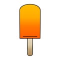 gradient shaded quirky cartoon orange ice lolly