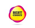 Best choice sign icon. Special offer symbol. Vector