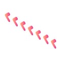 Gradient sideway icon, isometric style Royalty Free Stock Photo