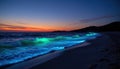 gradient simulating bioluminescent tide flows, electric jelly blue, deep current green Royalty Free Stock Photo