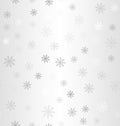 Gradient snowflake pattern. Winter vector seamless background