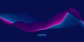 Gradient sound wave abstract background. Colorful flow of music wave. Vector vibrant fluid splash.