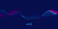 Gradient sound wave abstract background. Colorful flow of music wave. Vector vibrant fluid splash.