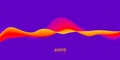 Gradient sound wave abstract background. Colorful flow of music wave. Vector vibrant fluid splash.